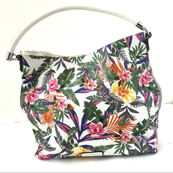 Liz Claiborne Handbags - Liz Claiborne White Floral Tropical Print B#30